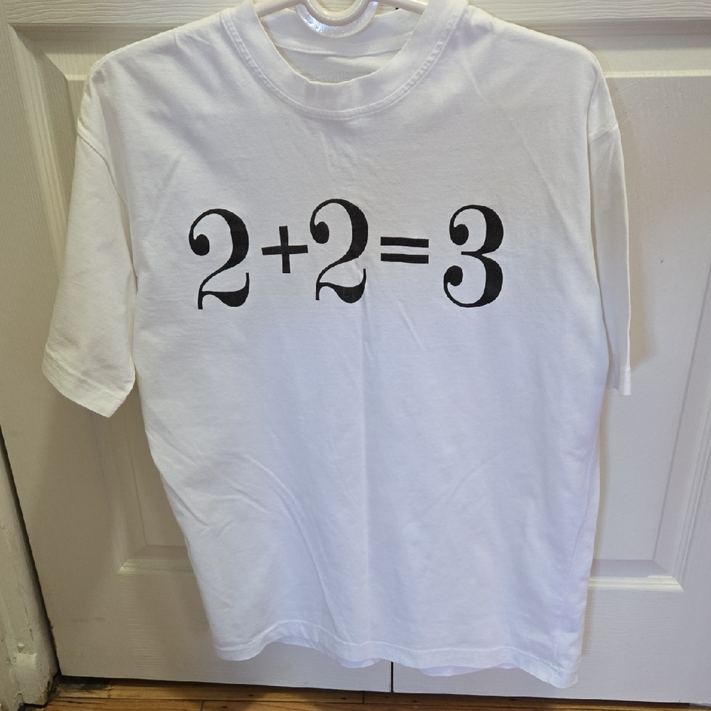 Moschino White Short Sleeve Tee with Bold Graphic
